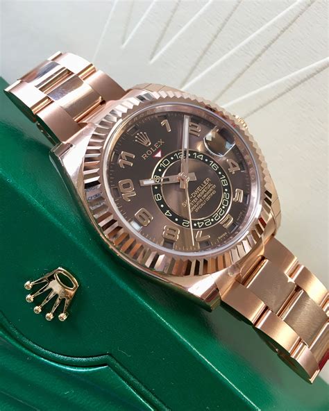 rolex rose sky dweller|rolex sky dweller watch price.